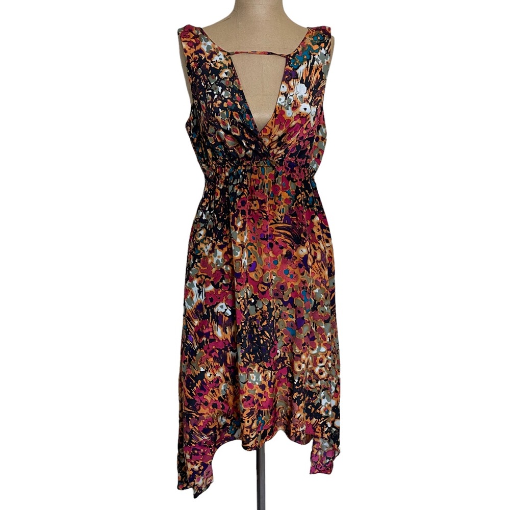 Anthropologie Jenny Han floral silk dress